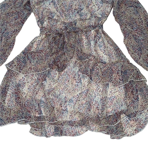 A Love Like You South Moon Under Floral Ruffle Waist Tie Long Sleeve Dress - Picture 13 of 15